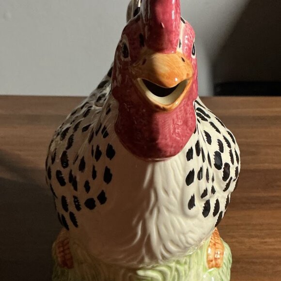 VINTAGE WANGS INTERNATIONAL CERAMIC ROOSTER DECORATIVE TEAPOT - Picture 3 of 8